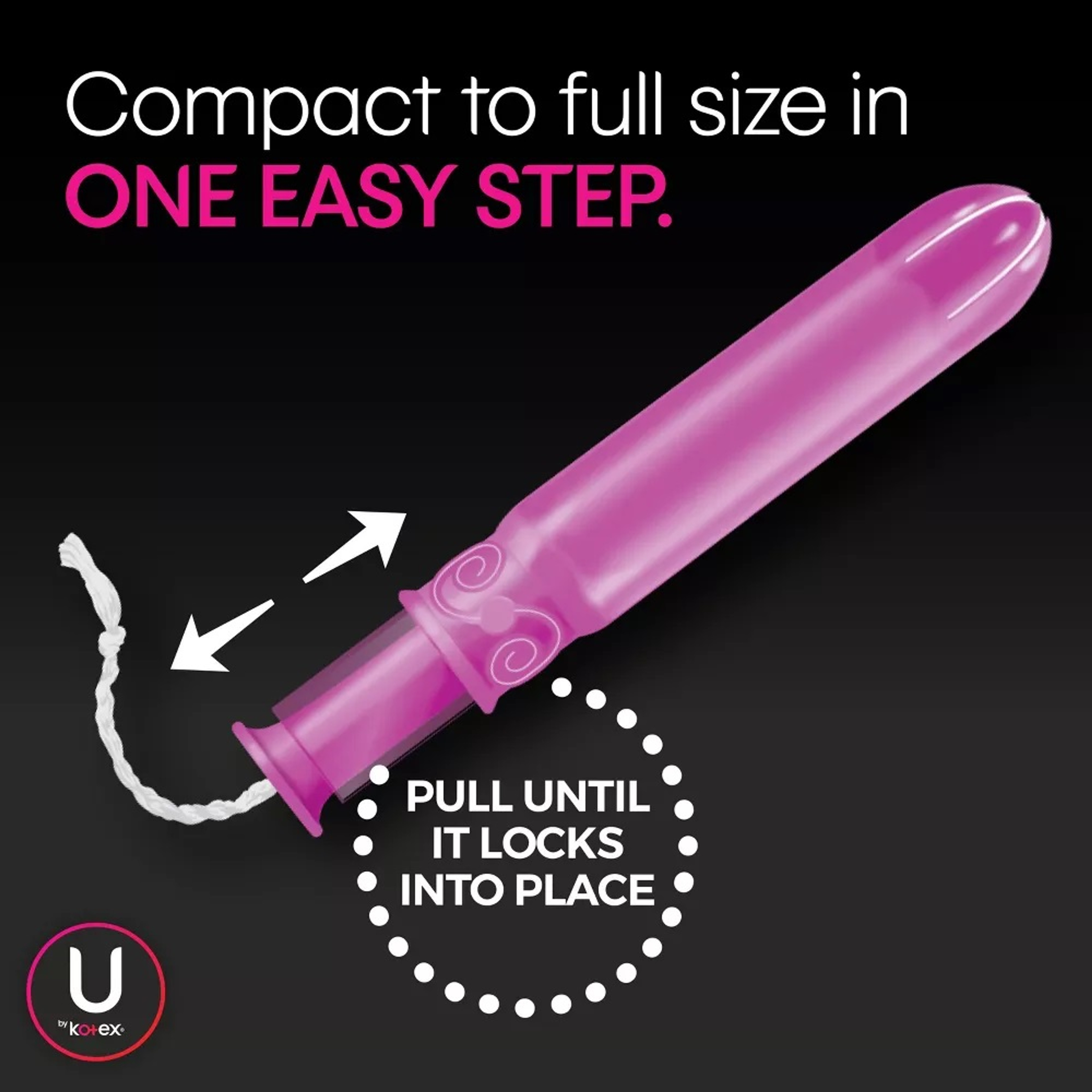 U by Kotex Click Compact Tampons, Super Absorbency