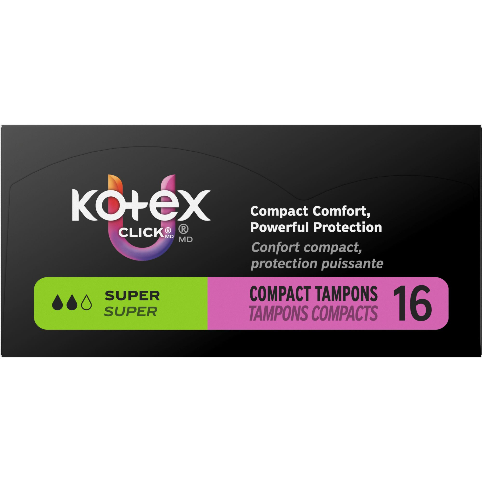 U by Kotex Click Compact Tampons, Super Absorbency