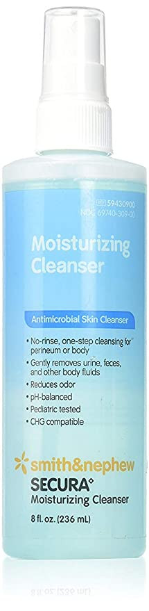 Smith & Nephew Secura Moisturizing Antimicrobial Skin Cleanser, 8 oz.