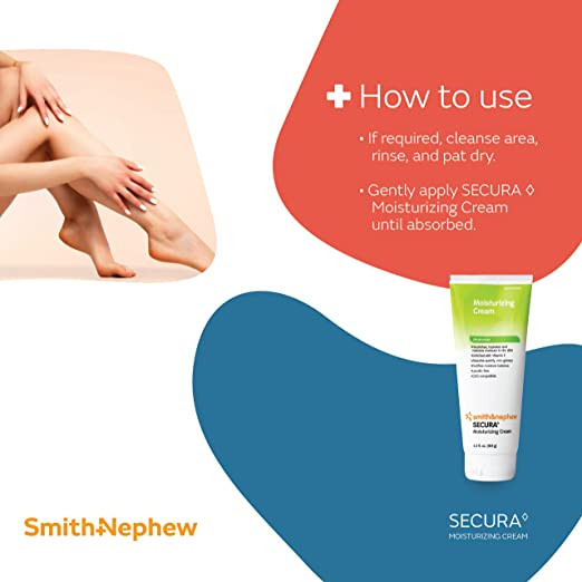 Smith & Nephew Secura Moisturizing Cream, 6.5 oz., How to use