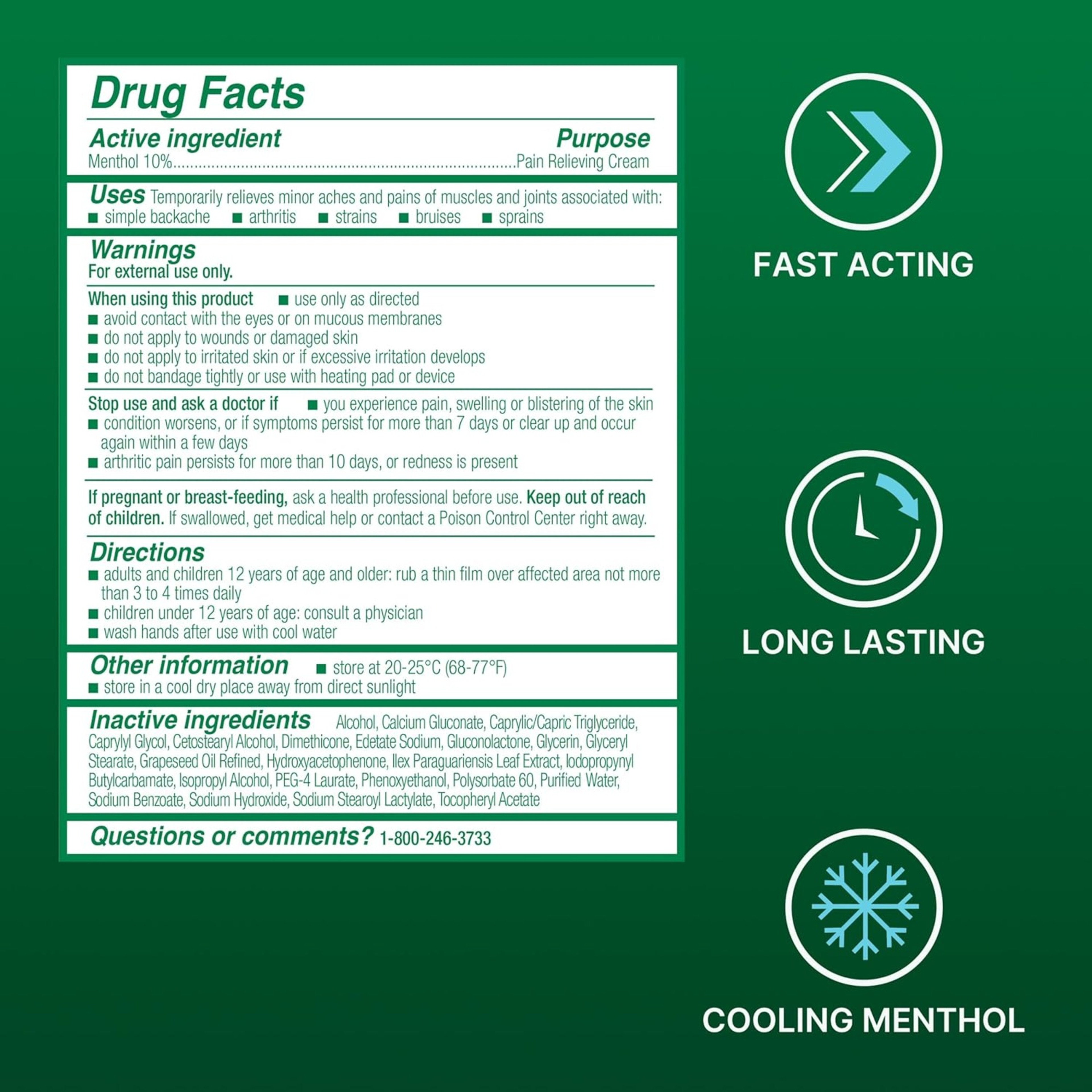 Biofreeze Cold Therapy Pain Relief Cream, 14060, 1 Each