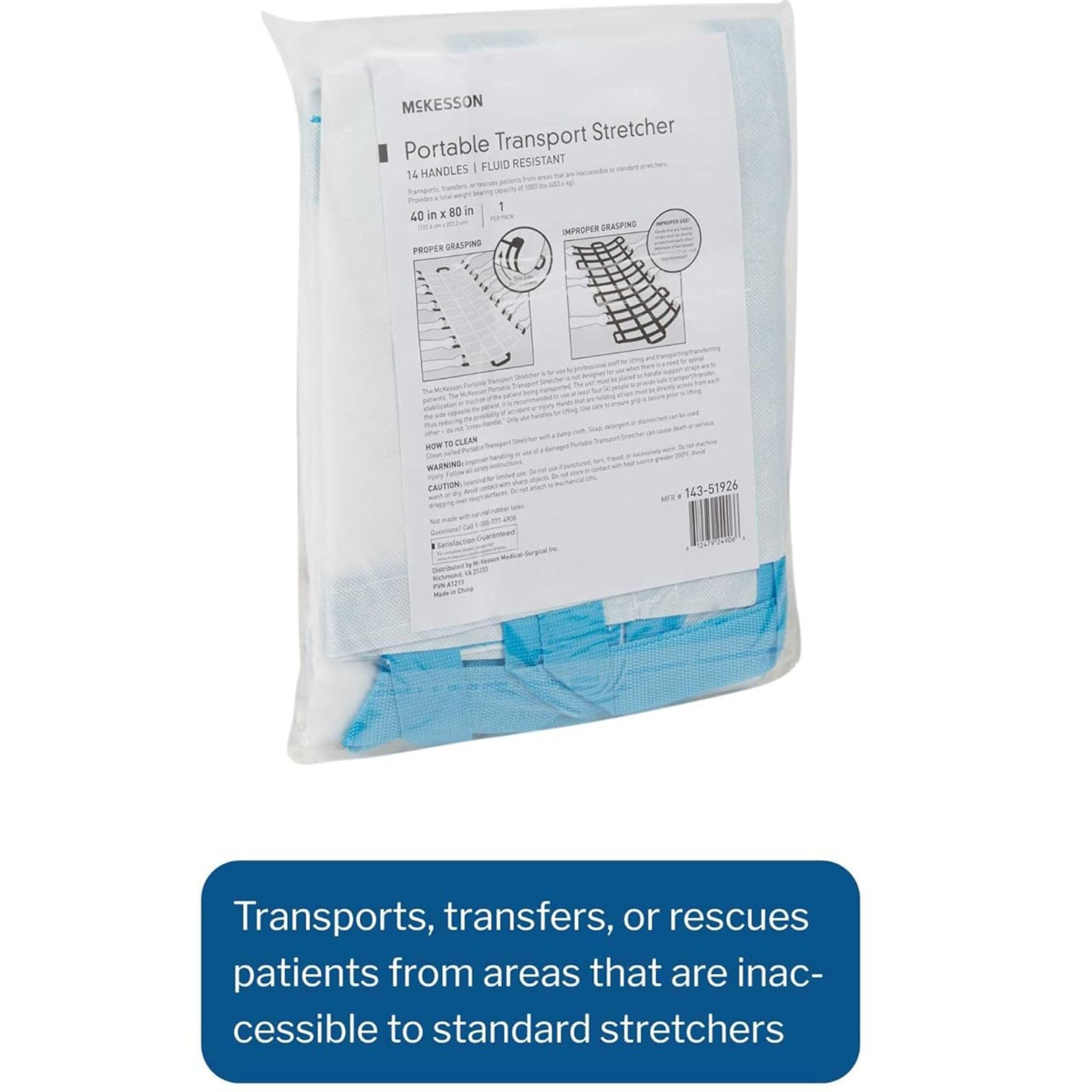 McKesson Transport Stretcher, 143-51926, Case of 10