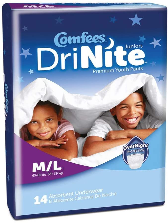 Comfees DriNite Juniors Pull On Underwear, Heavy Absorbency