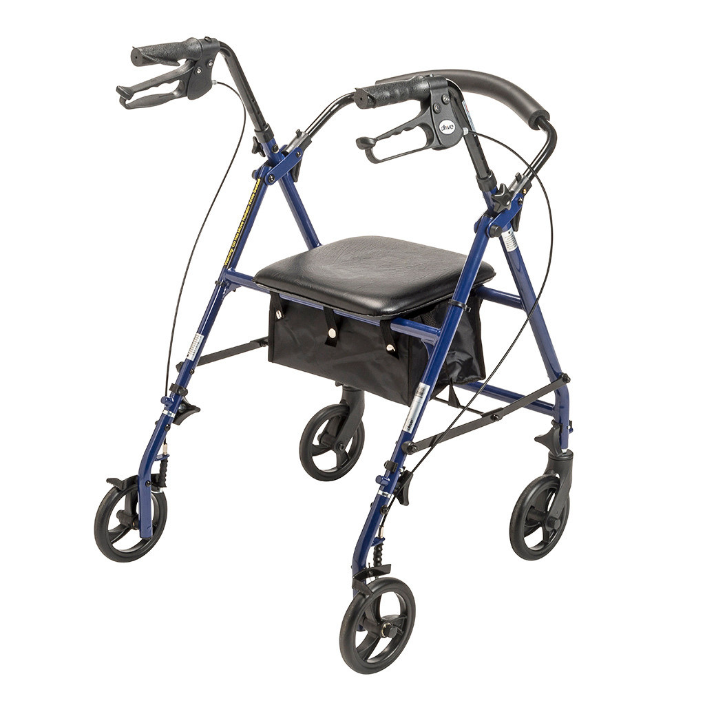 drive Steel Rollator, 6” Wheels, Knockdown, R800KD-BL, 1 Each