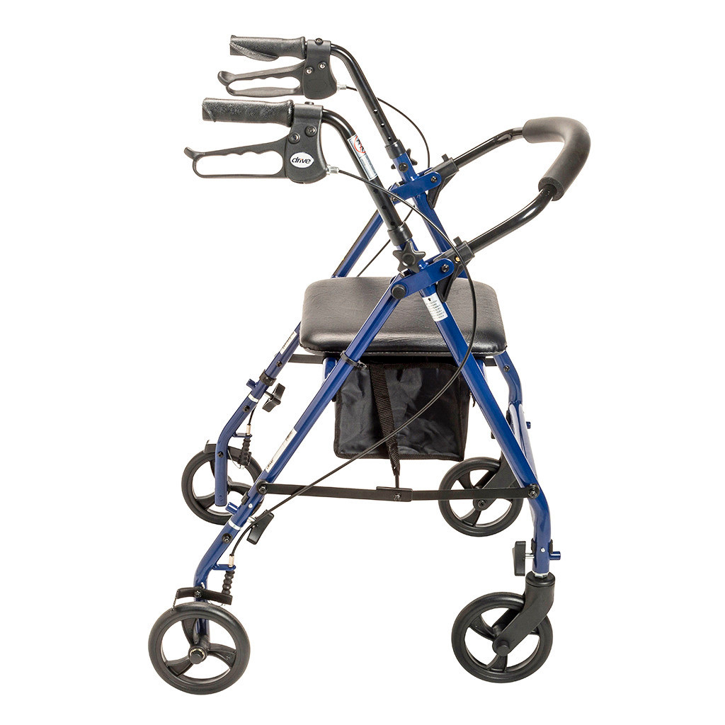 drive Steel Rollator, 6” Wheels, Knockdown, R800KD-BL, 1 Each