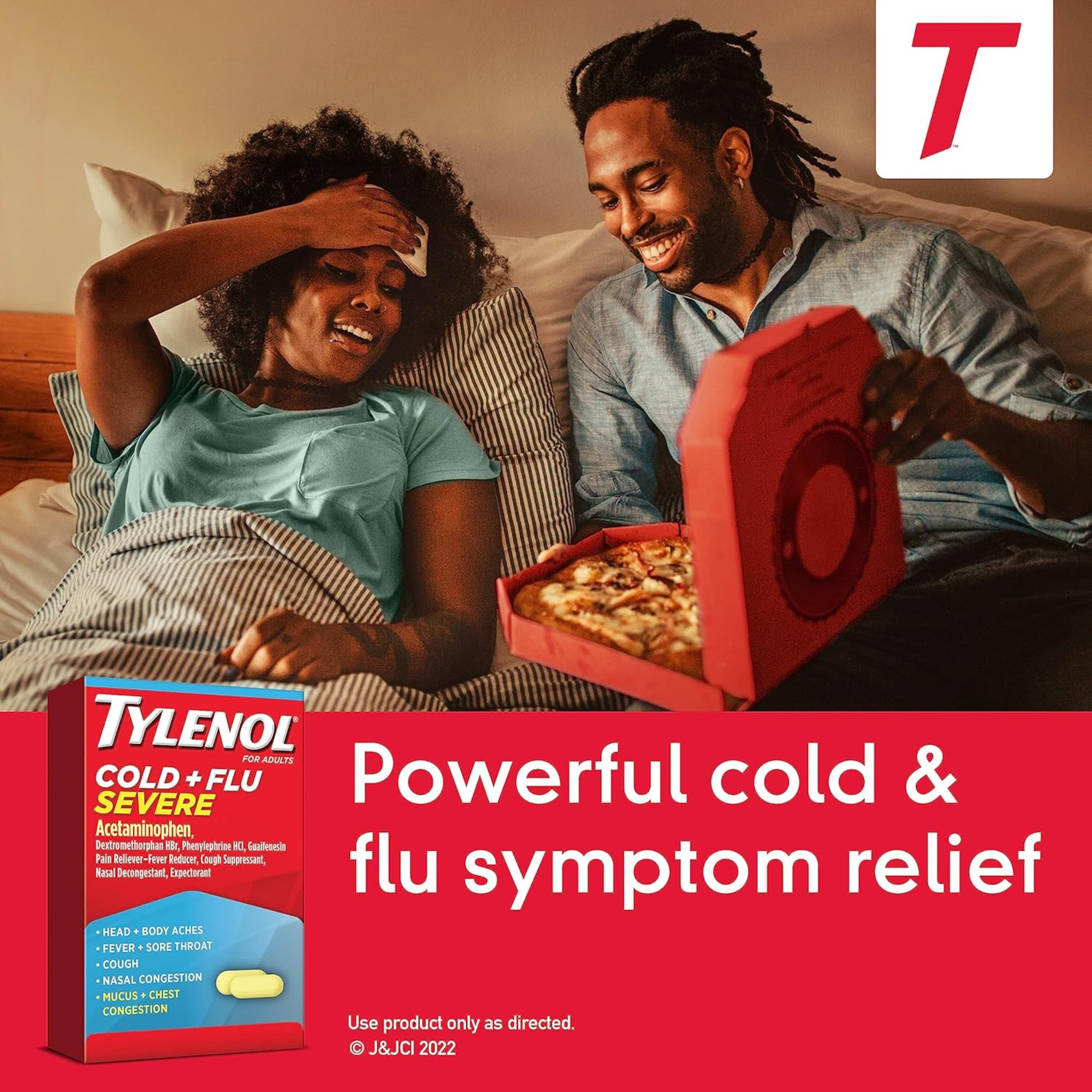 Tylenol Cold + Flu Severe Acetaminophen, 100 Capsules