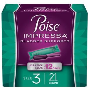 Poise Impressa Bladder Supports, 49620, Size 3 - Pack of 21