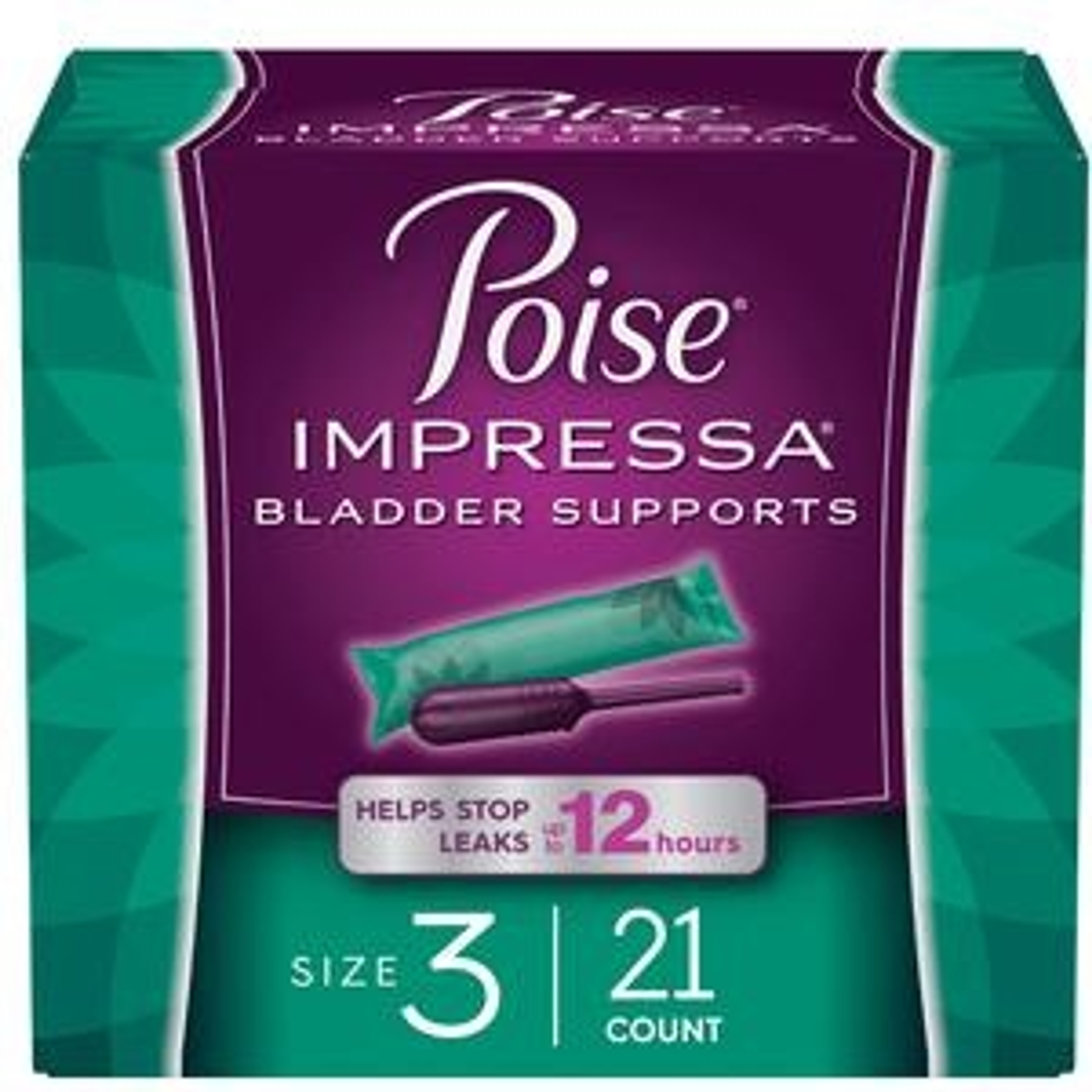Poise Impressa Bladder Supports, 49620, Size 3 - Pack of 21