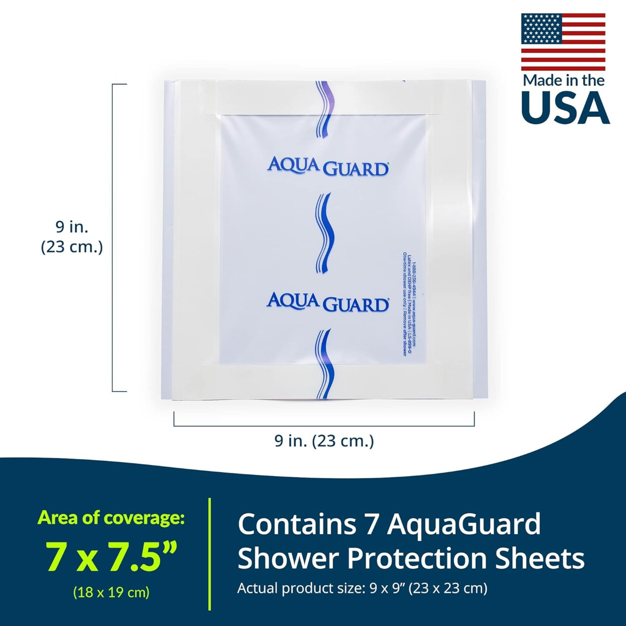 AquaGuard Moisture Barrier Sheet Shower Cover, 10 X 12"