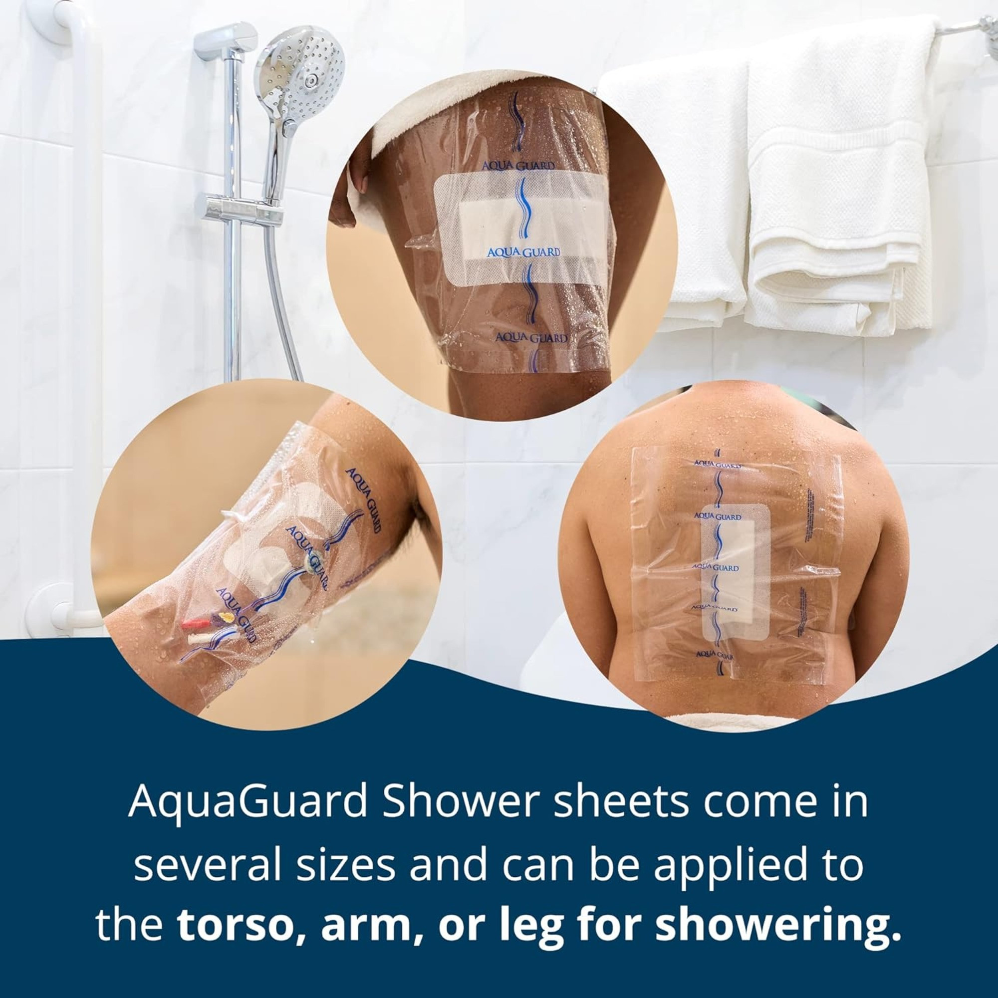 AquaGuard Moisture Barrier Sheet Shower Cover, 10 X 12"