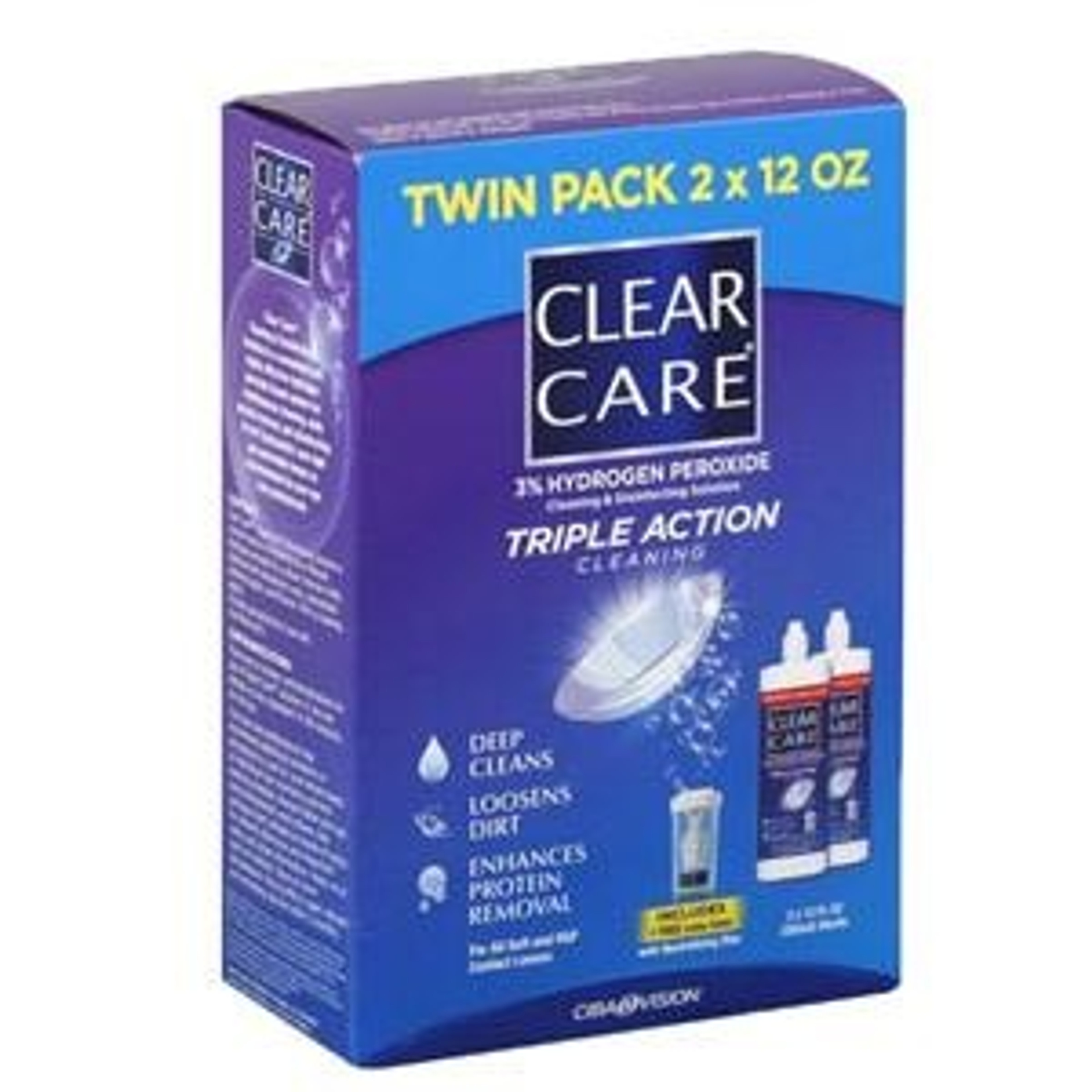 Clear Care Triple Action Cleaning and Disinfection Solution, 0065035820, 12 oz. - 1 Each