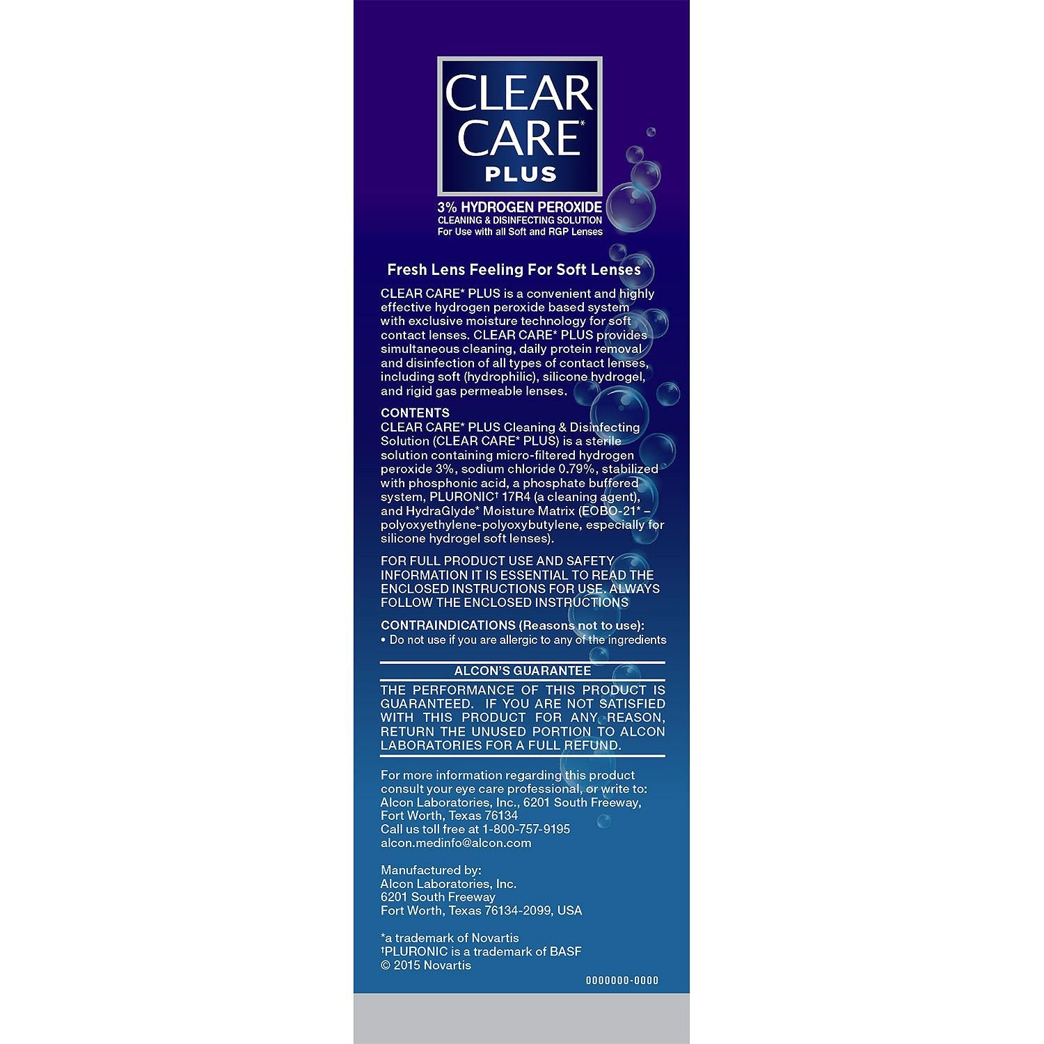 Clear Care Plus Cleaning and Disinfecting Solution With HydraGlyde