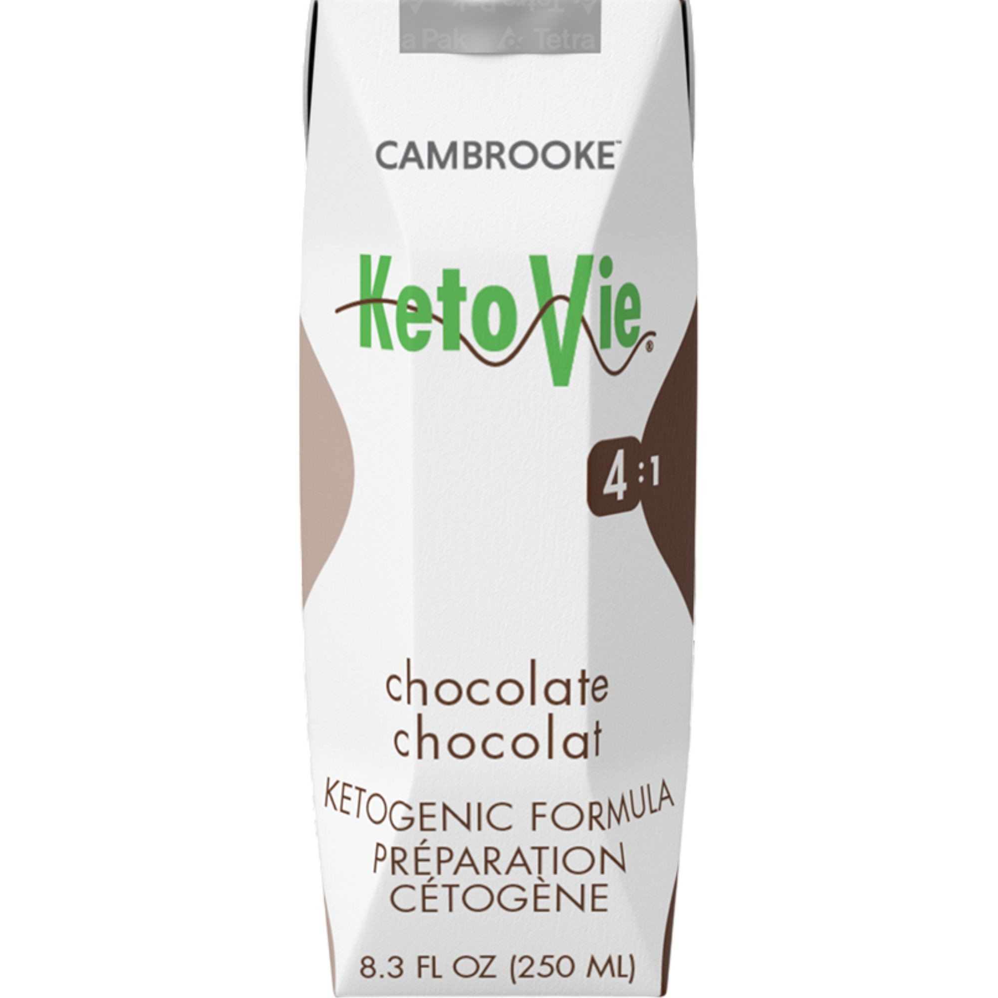Cambrooke KetoVie 4:1 Ketogenic Oral Supplement, Chocolate, 8.5 oz., 50103, 1 Each