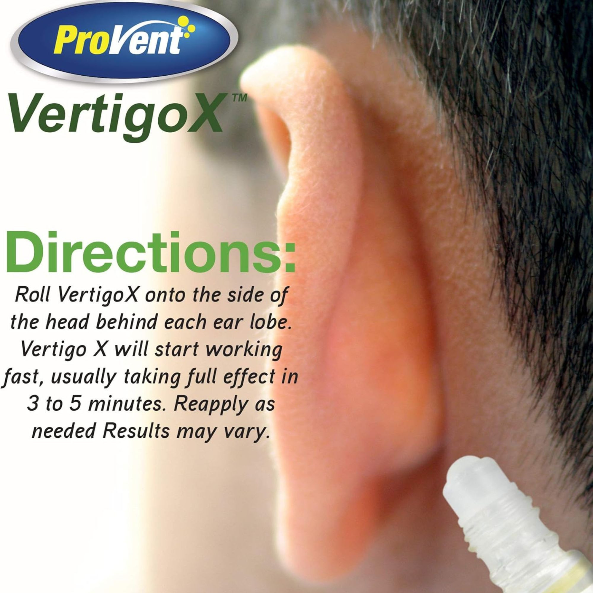 ProVent VertigoX Vertigo Relief Oil, 0.15 oz, PV02522, 1 Each