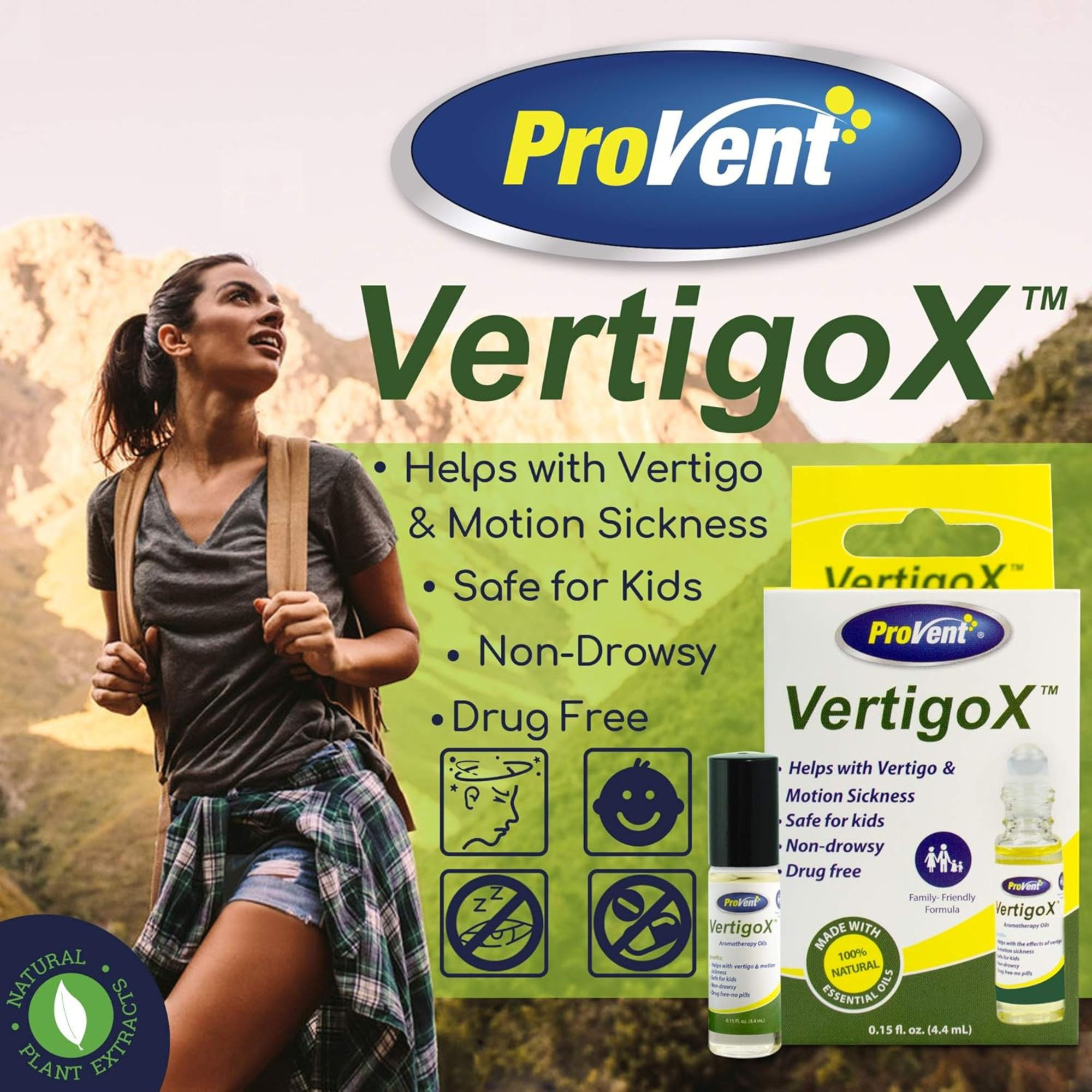 ProVent VertigoX Vertigo Relief Oil, 0.15 oz, PV02522, 1 Each
