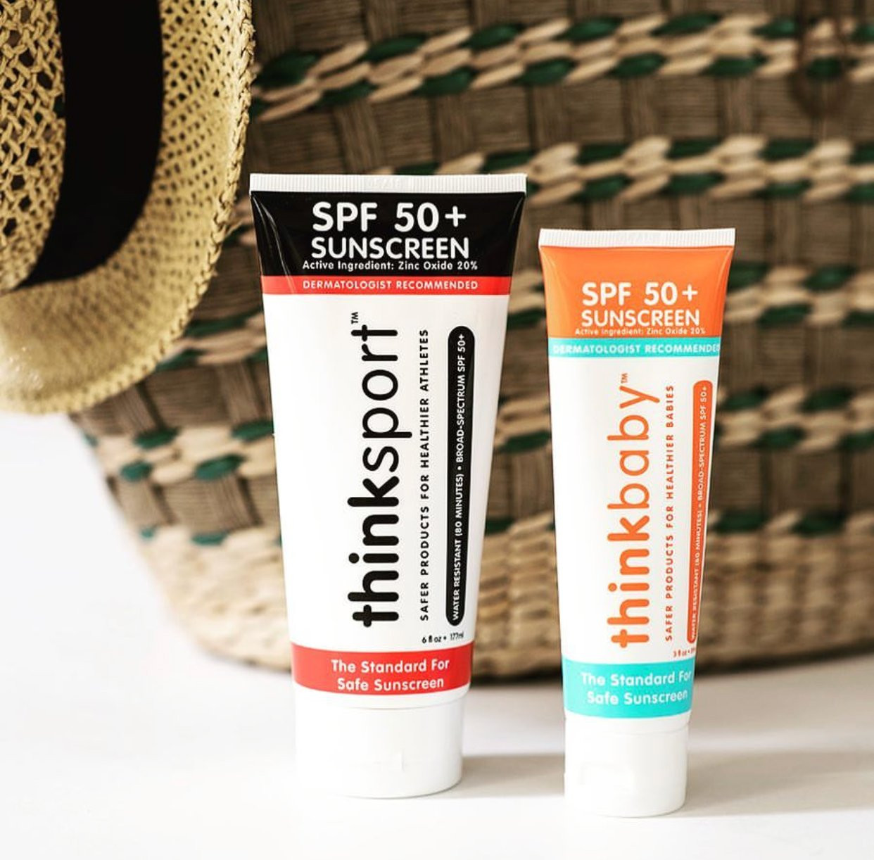 Thinksport Safe Sunscreen Lotion with SPF 50+, 6 oz.