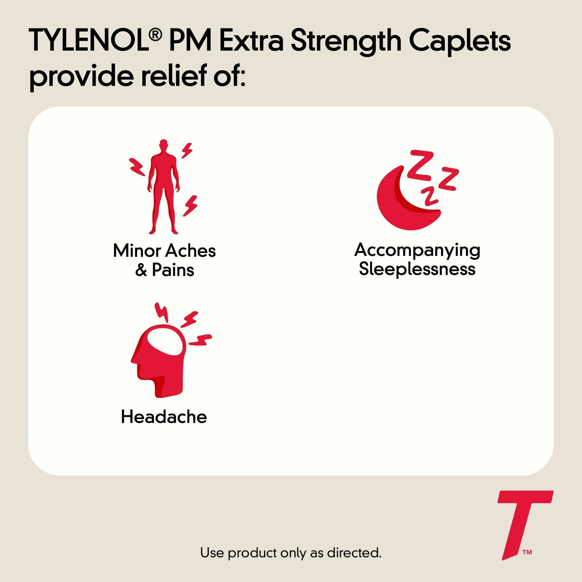 Tylenol PM Extra Strength Caplets, 150 Count, 048257, 1 Each