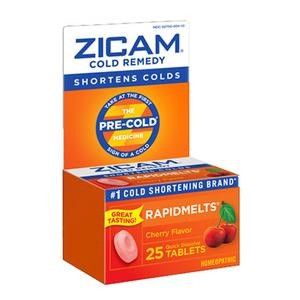 Zicam Rapidmelt Cold Remedy Tablets, 25 Tablets, 201035A, Cherry - 1 Each