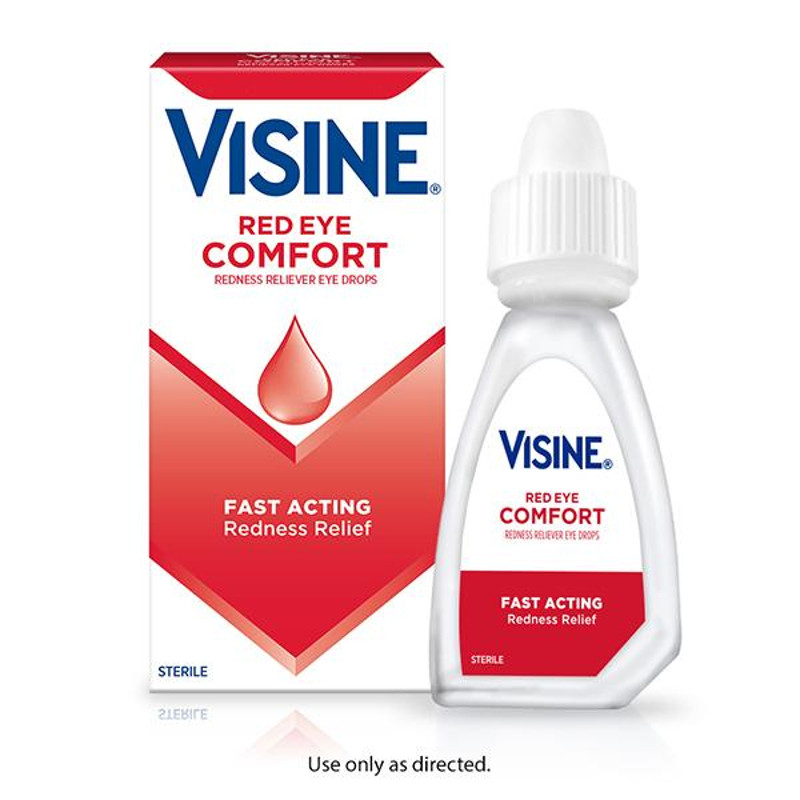 Visine Red Eye Comfort Redness Reliever Eye Drops, 0.5 oz., 49380, 1 Each