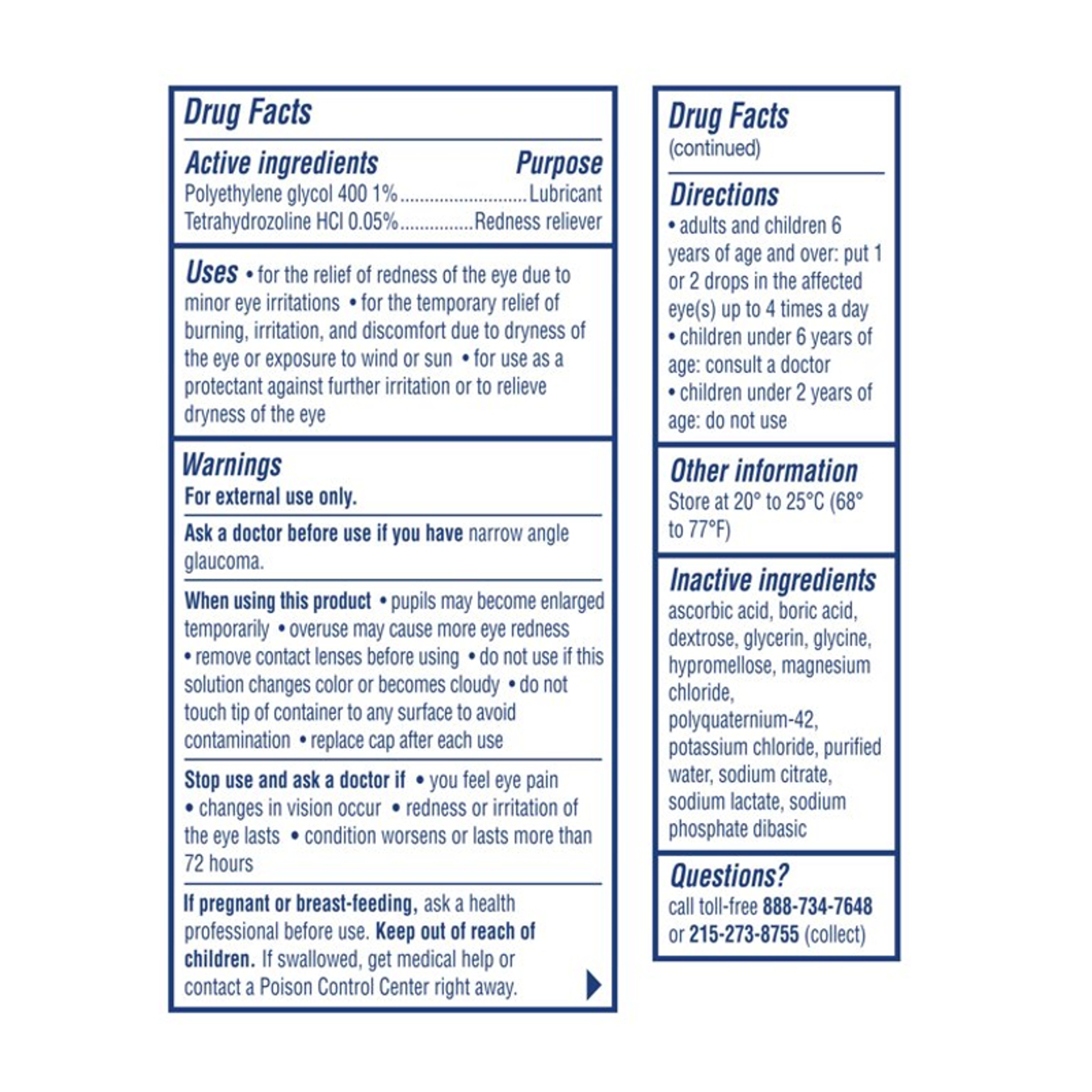 Visine Red Eye Comfort Redness Reliever Eye Drops, 0.5 oz., 49380, 1 Each