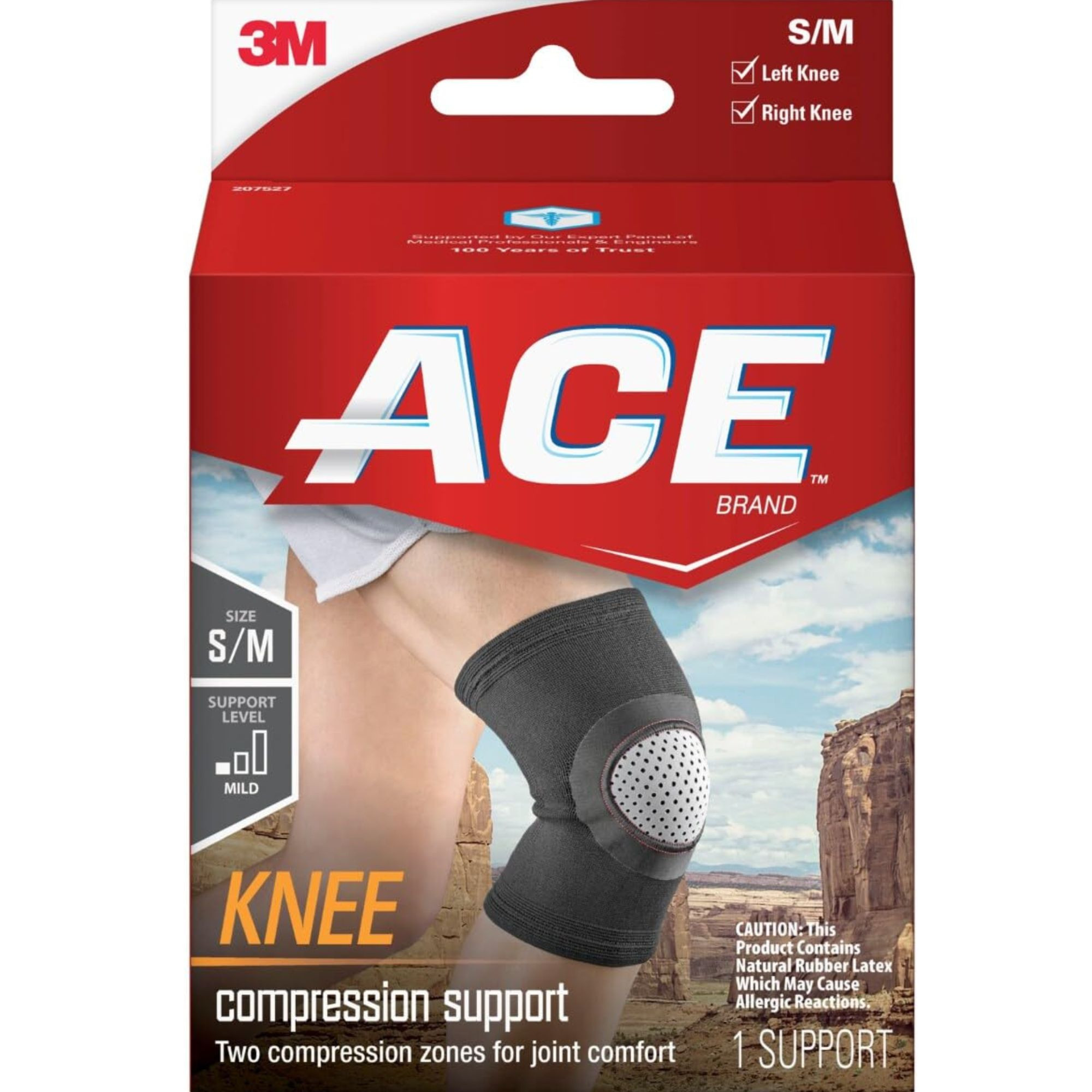 3M ACE Elasto-Preene Knee Support Brace, 207527, Small/Medium (11-15") - 1 Each
