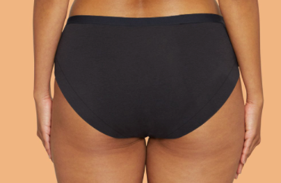 Thinx Cotton Brief, Black, Moderate Absorbency