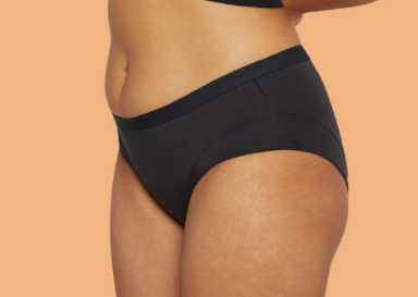 Thinx Cotton Brief, Black, Moderate Absorbency