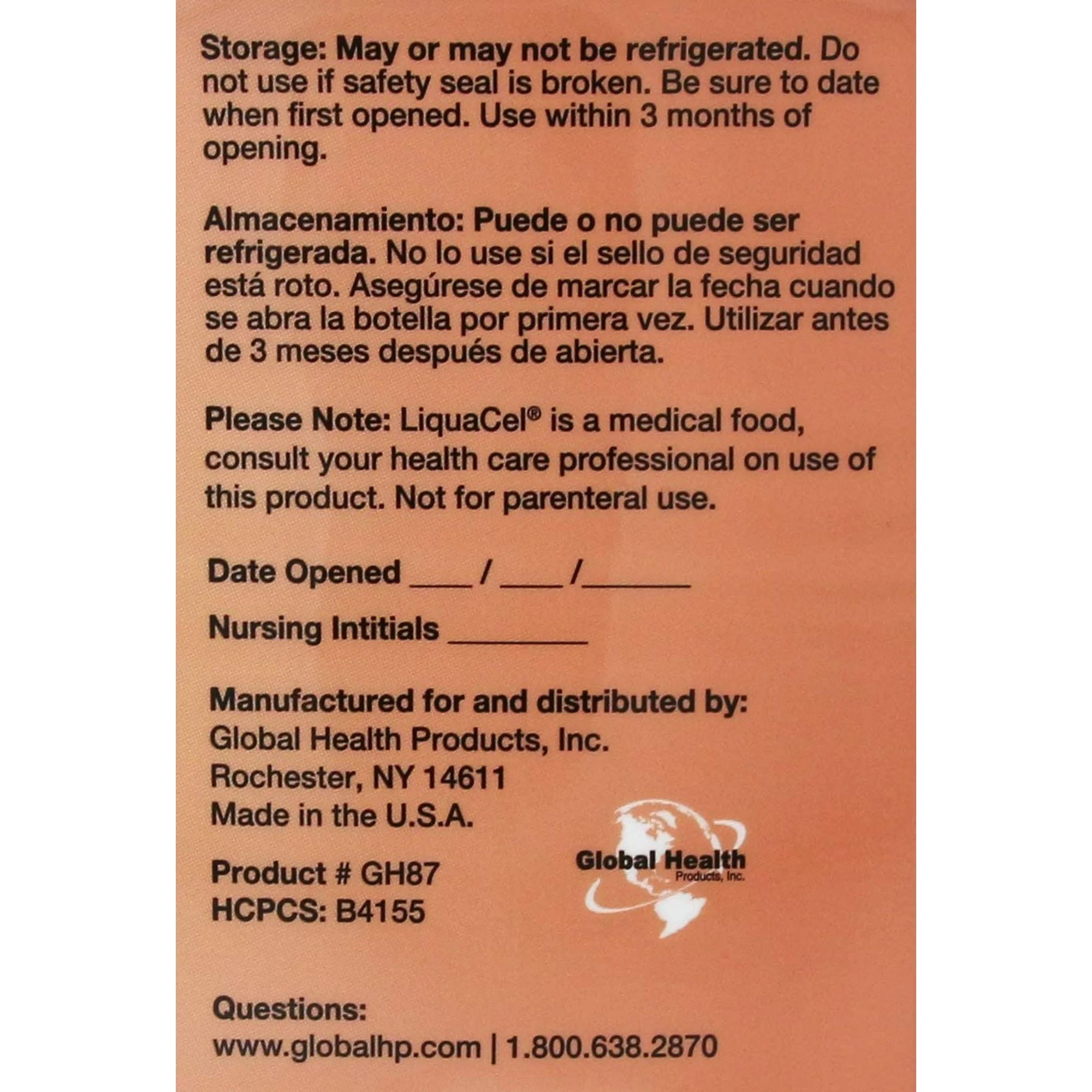 LiquaCel Ready-to-Use Liquid Protein, Peach Mango, 32 oz.