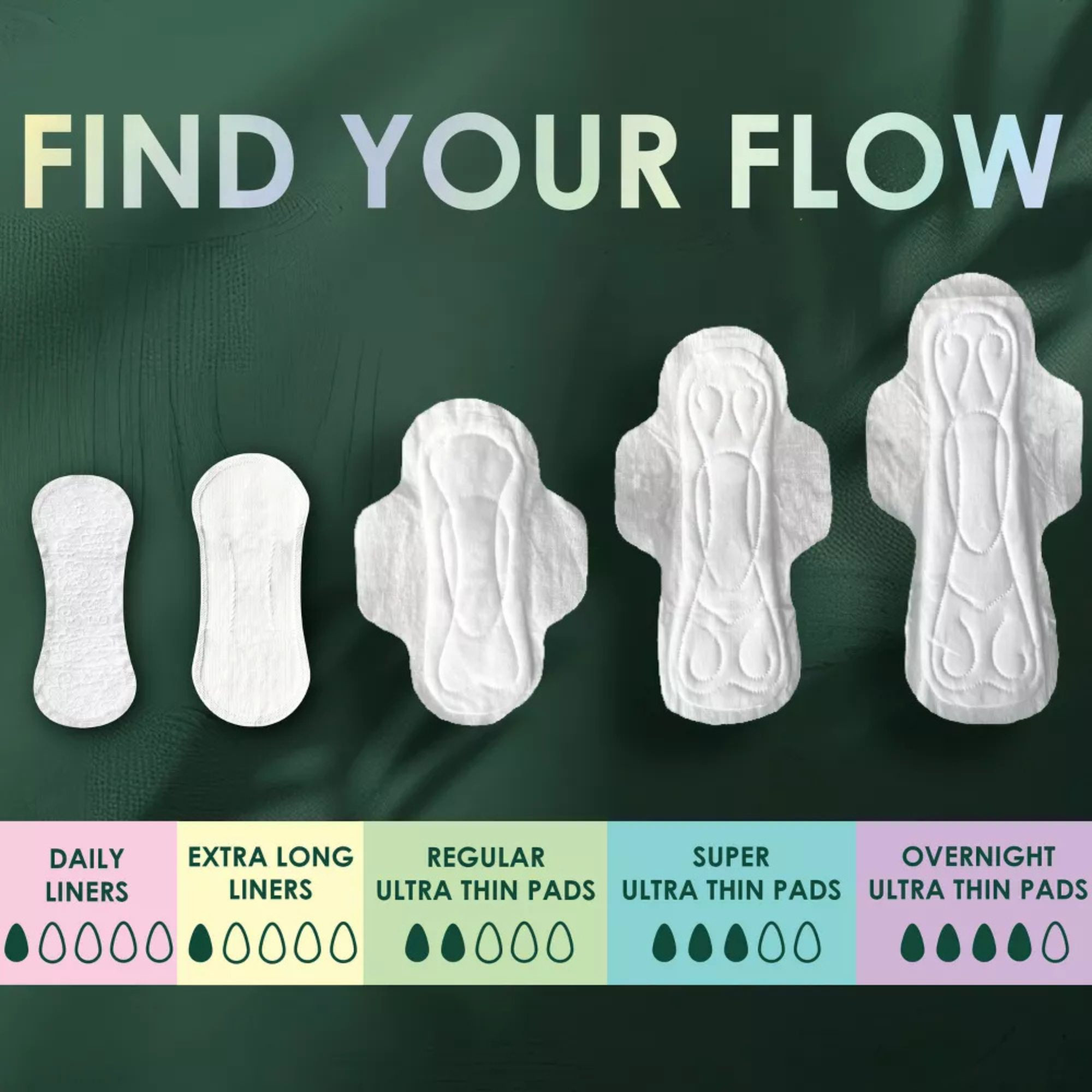 L. Chlorine Free Ultra Thin Liners, Regular Absorbency, 80339719, Pack of 100