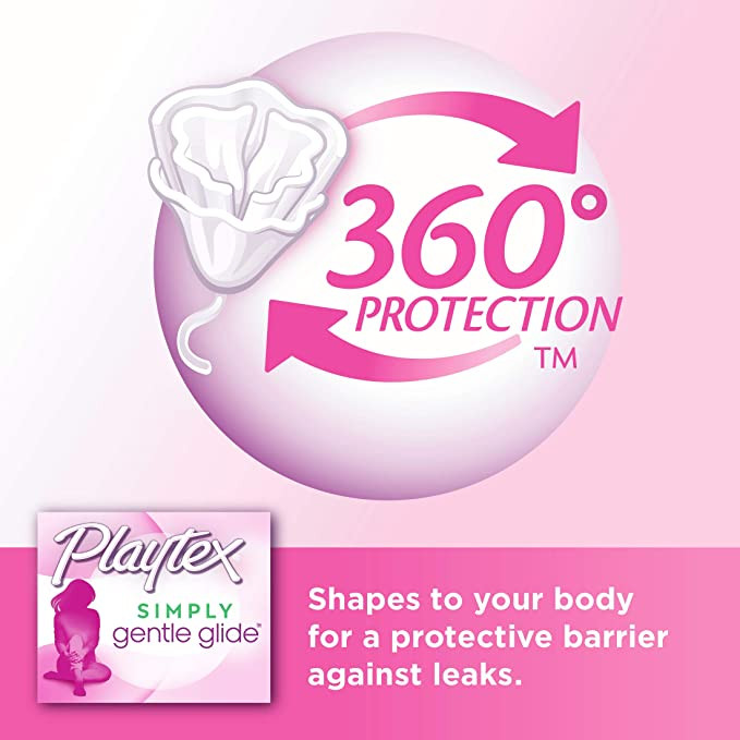 Playtex Simply Gentle Glide Tampons Multipack, Unscented, Super & Super Plus Absorbency