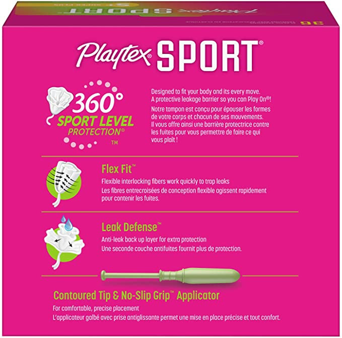 Playtex Sport Tampons, Unscented, Super Plus Absorbency
