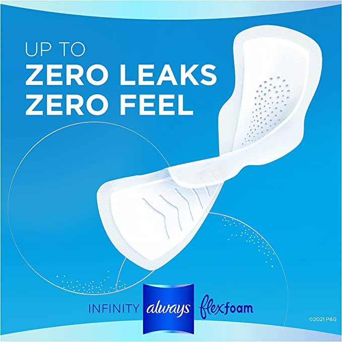 Always Infinity Pads with Wings, Size 3, Unscented, Extra Heavy Absorbency