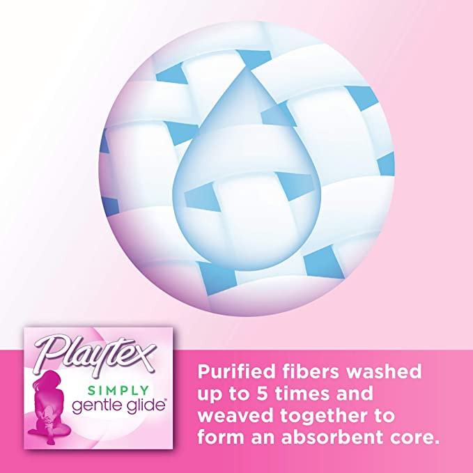 Playtex Simply Gentle Glide Tampons, Unscented, Ultra Absorbency
