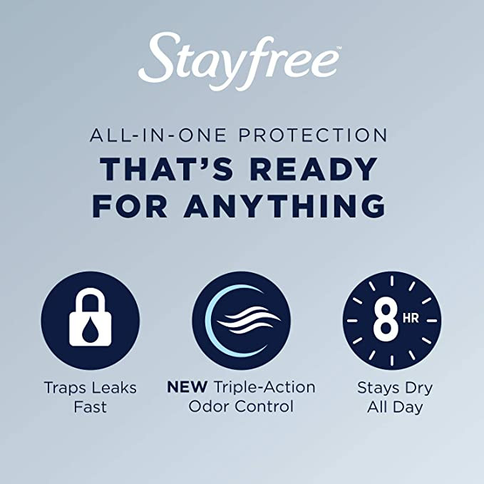 Stayfree Maxi Pads, Regular Absorbency