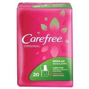 Carefree Original Panty Liner, Regular, 06985, Pack of 20