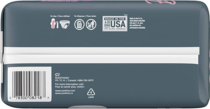 Carefree Breathe Ultra Thin with Wings Pads, Overnight Absorbency