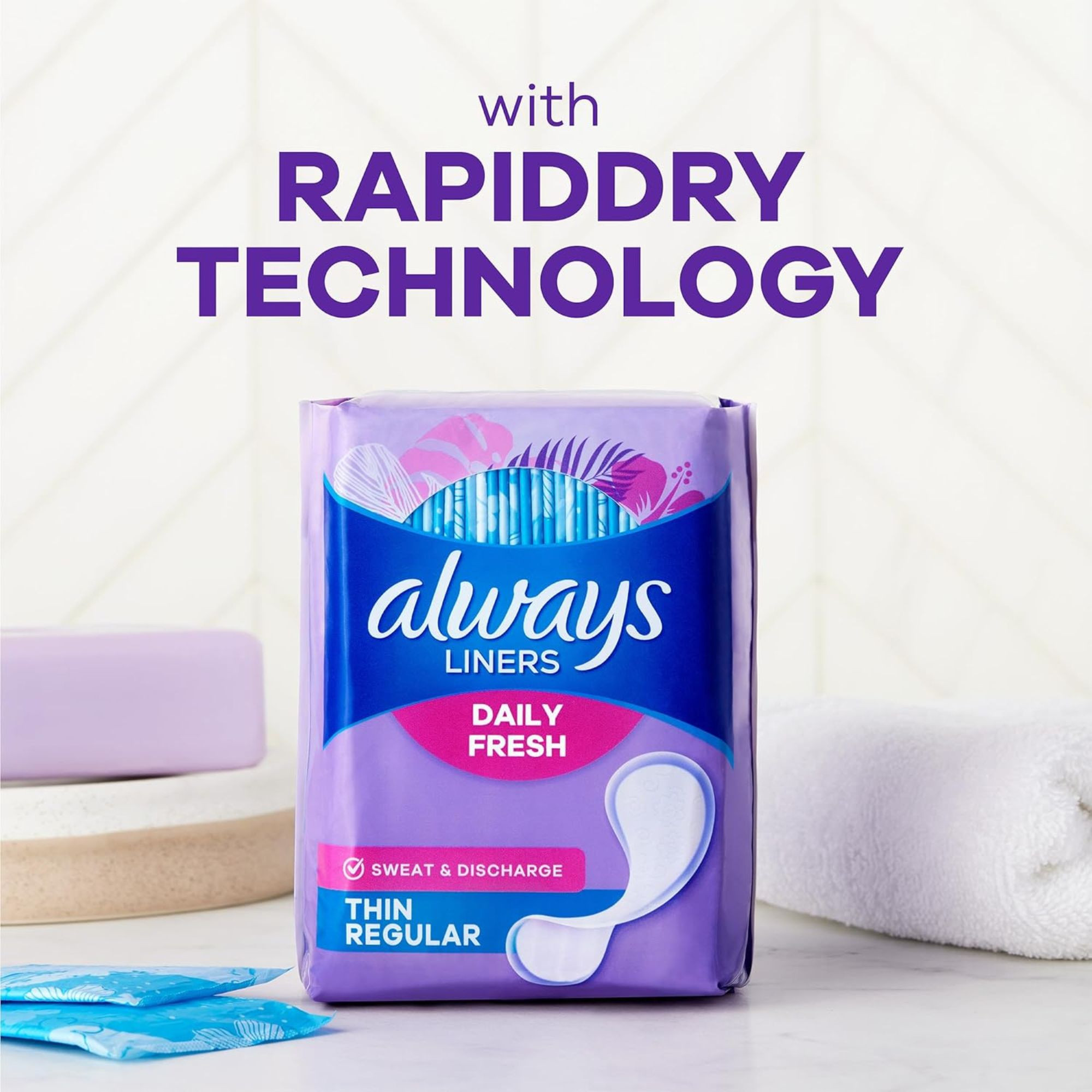 Always Anti-Bunch Xtra Protection Daily Liners, 80348266, Long - Pack of 162