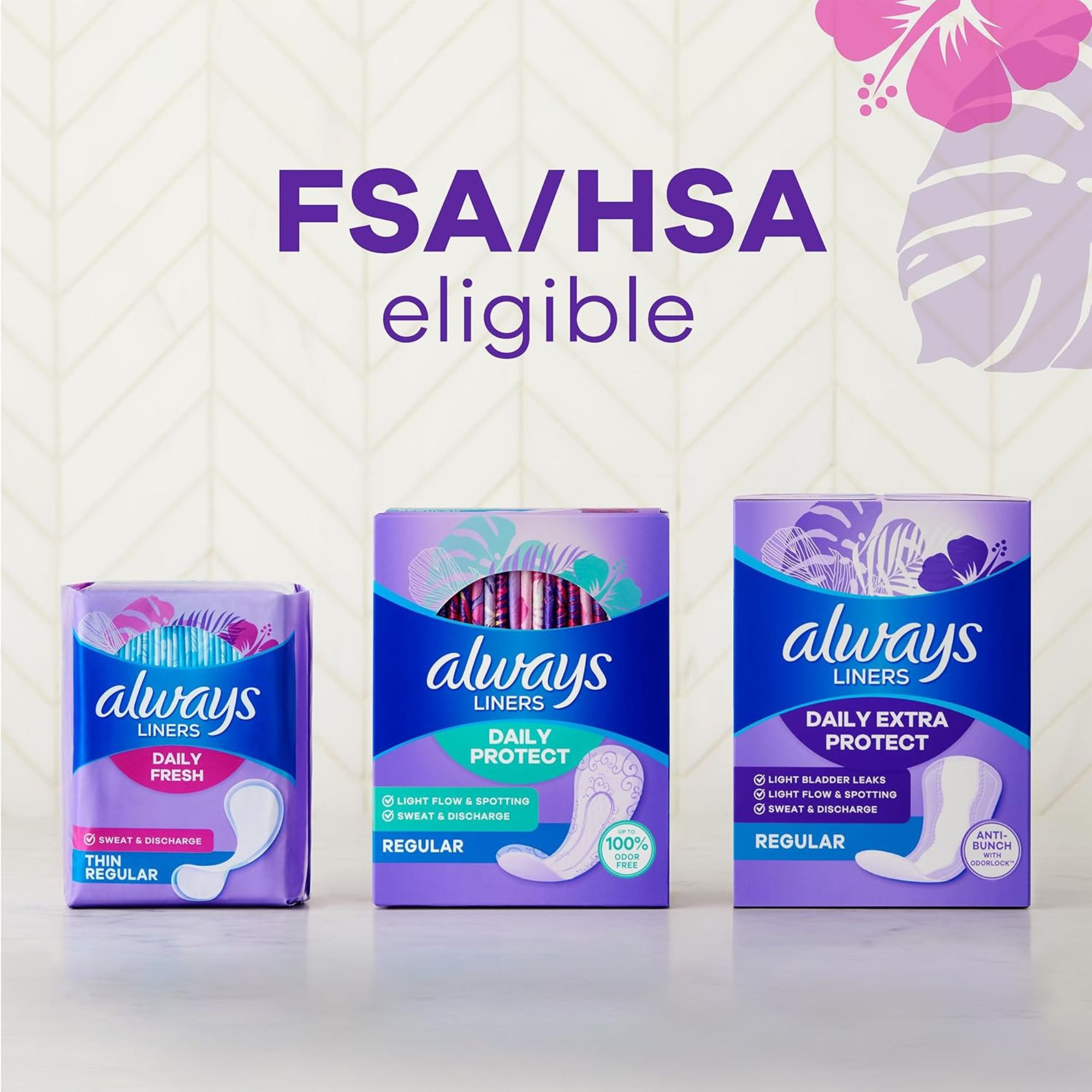 Always Anti-Bunch Xtra Protection Daily Liners, 80348266, Long - Pack of 162