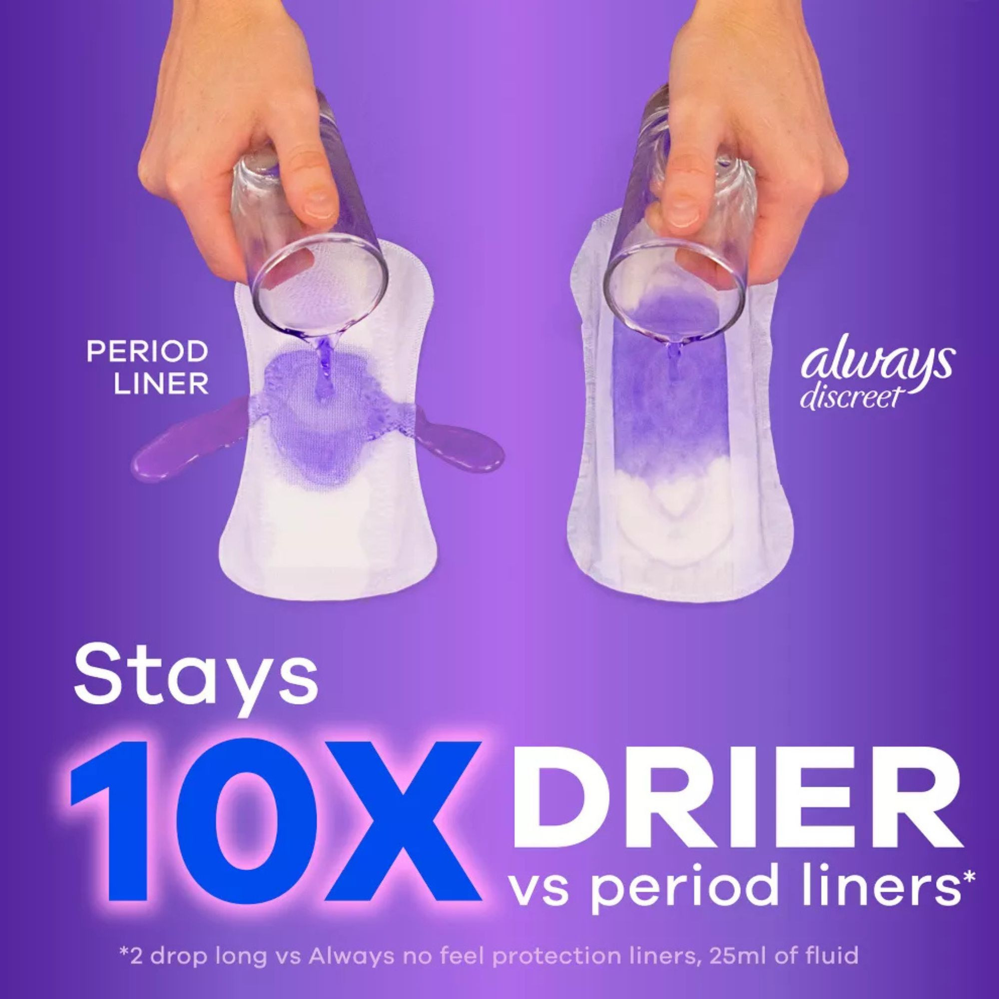 Always Discreet Incontinence Liners, Light Absorbency