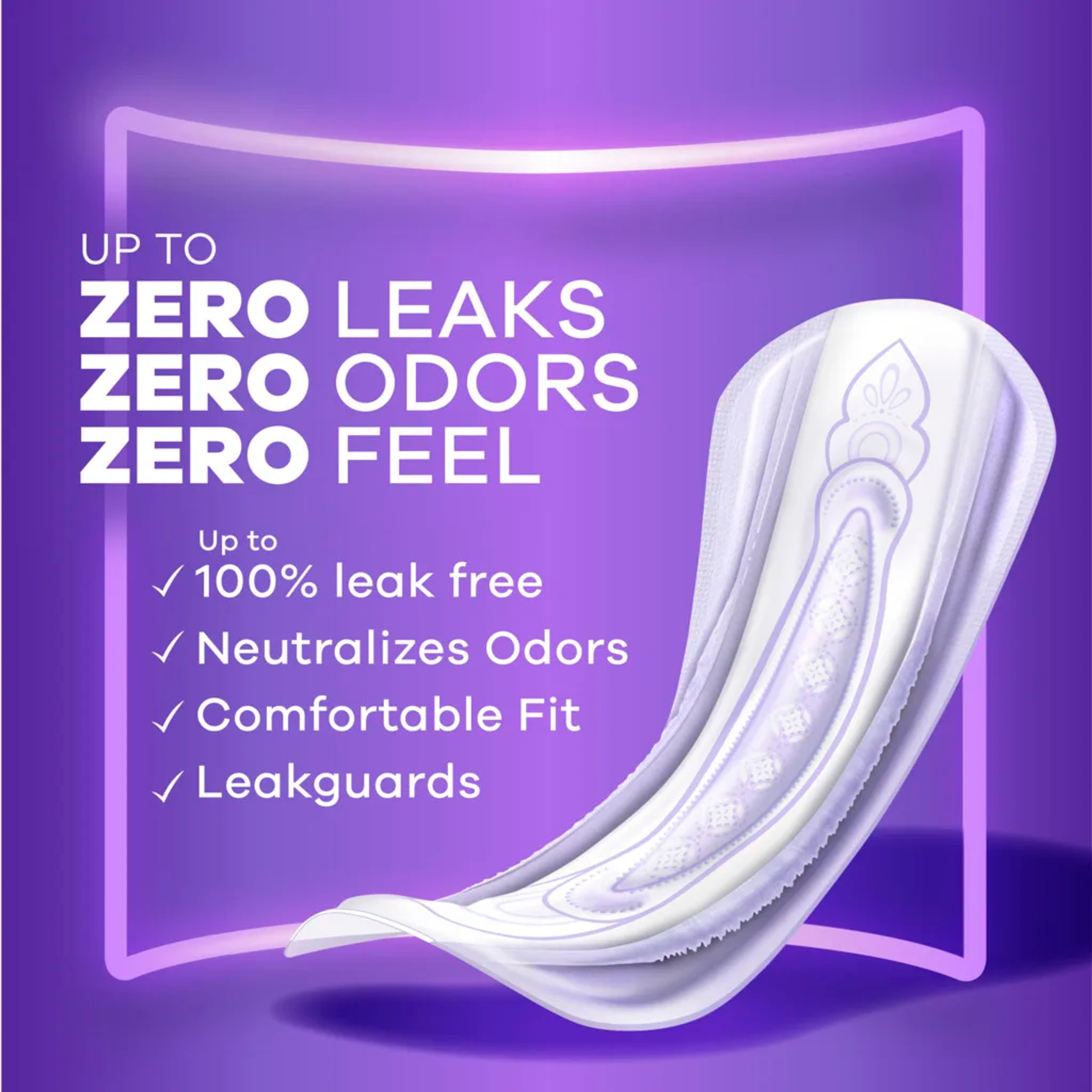 Always Discreet Incontinence Pads, Heavy Absorbency