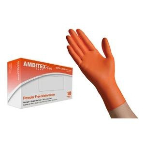 Cardinal Health Ambitex Pro Nitrile Examination Glove, Powder-Free, Orange, NSM6201T, Small - Box of 100
