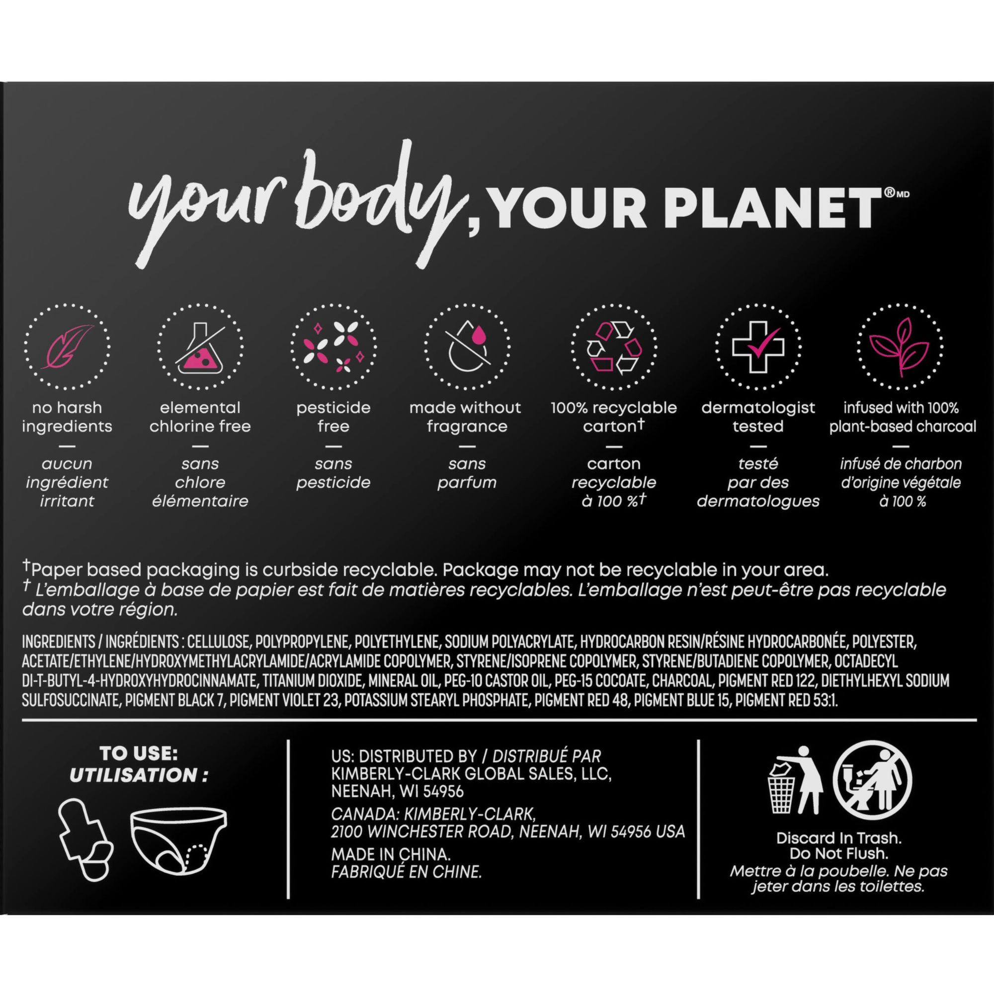 U by Kotex AllNighter Ultra Thin Pads with Wings, Overnight Absorbency