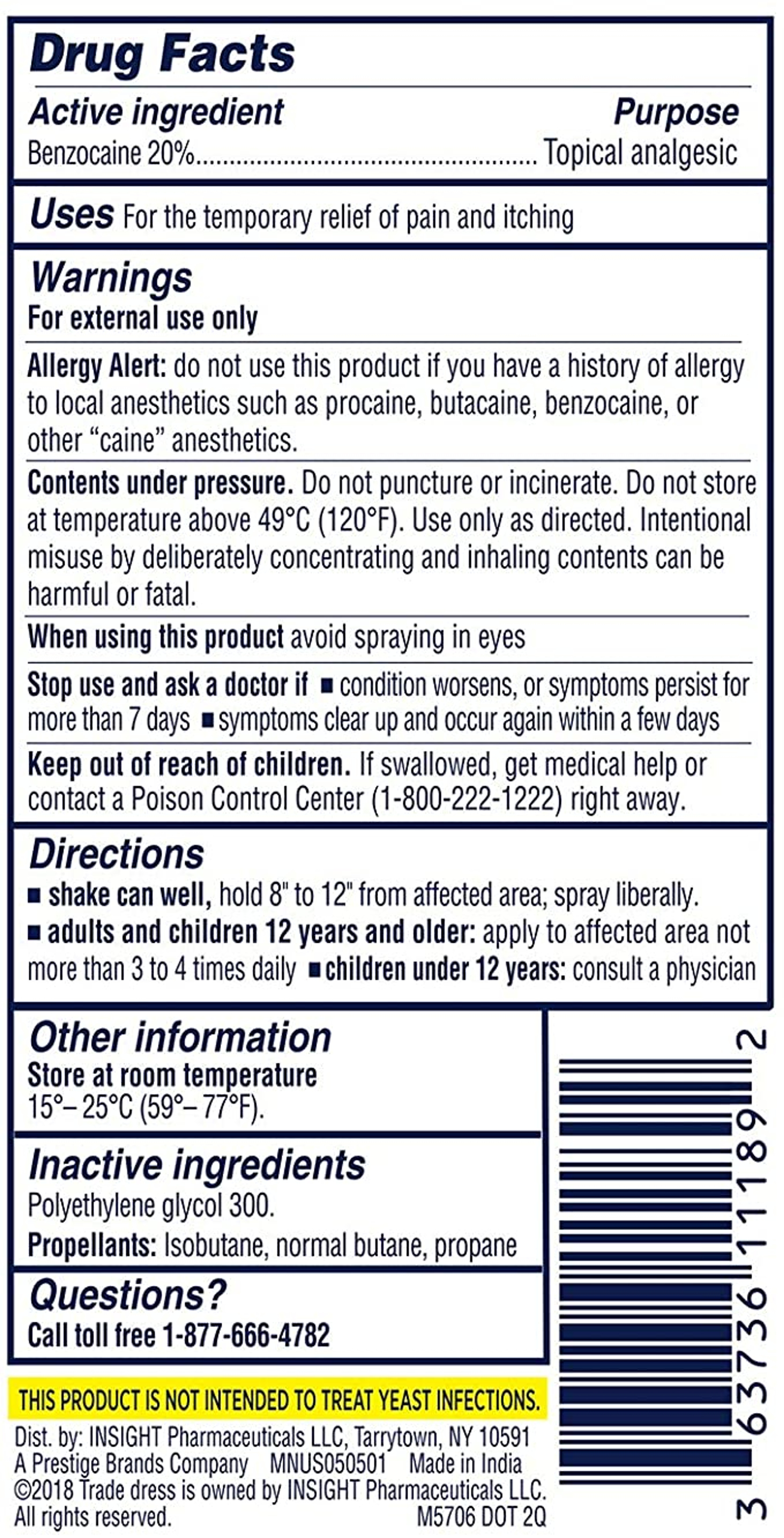 Monistat Care Instant Itch Relief Itch Spray