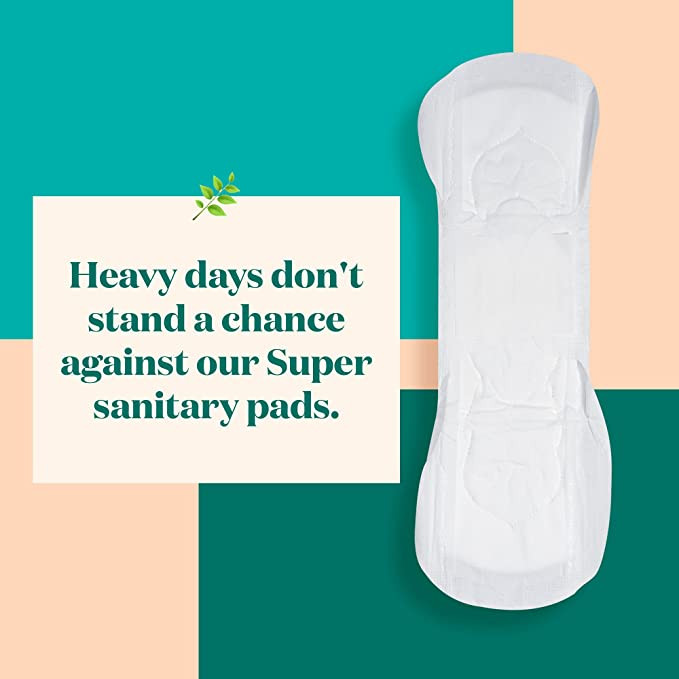 The Honey Pot Organic Cotton Herbal Pads with Wings, Super Absorbency