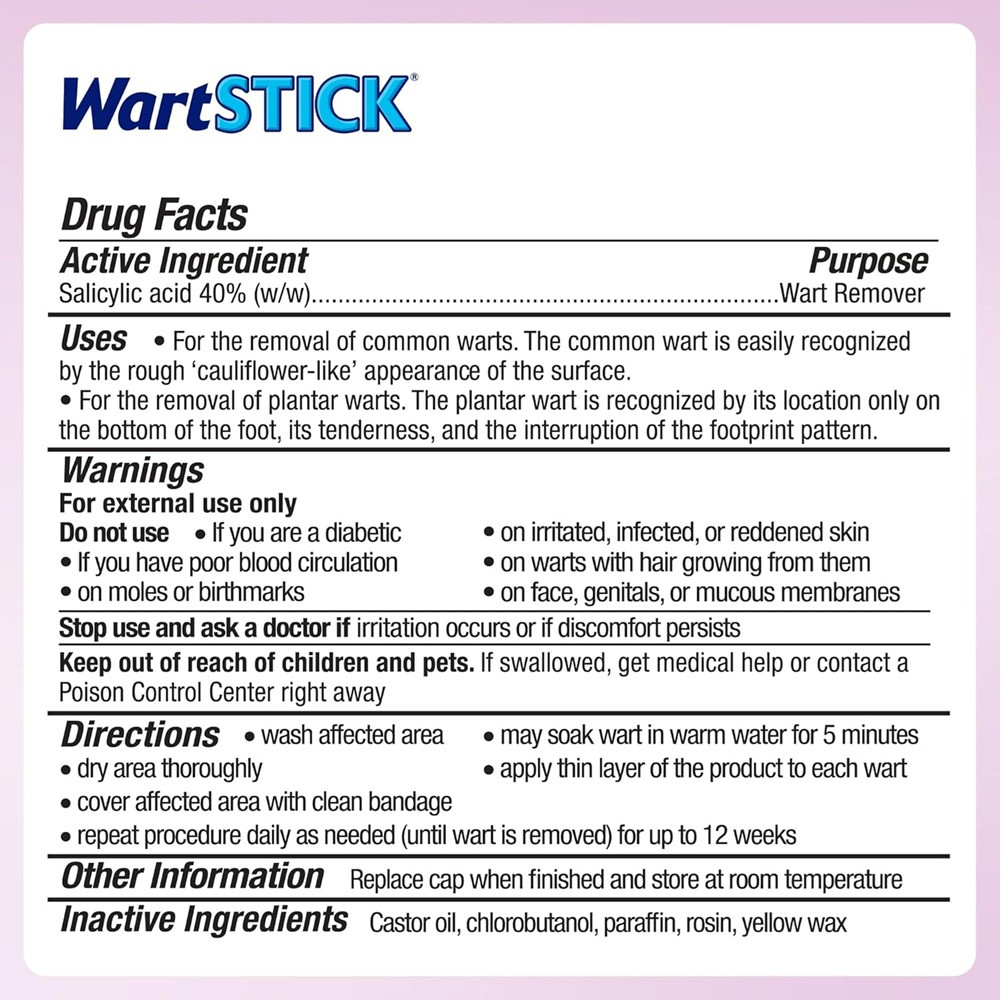 WartStick Original Solid-Stick Common & Plantar Wart Remover