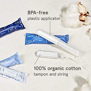 LOLA Compact Tampons, Plastic Applicator, Regular Absorbency