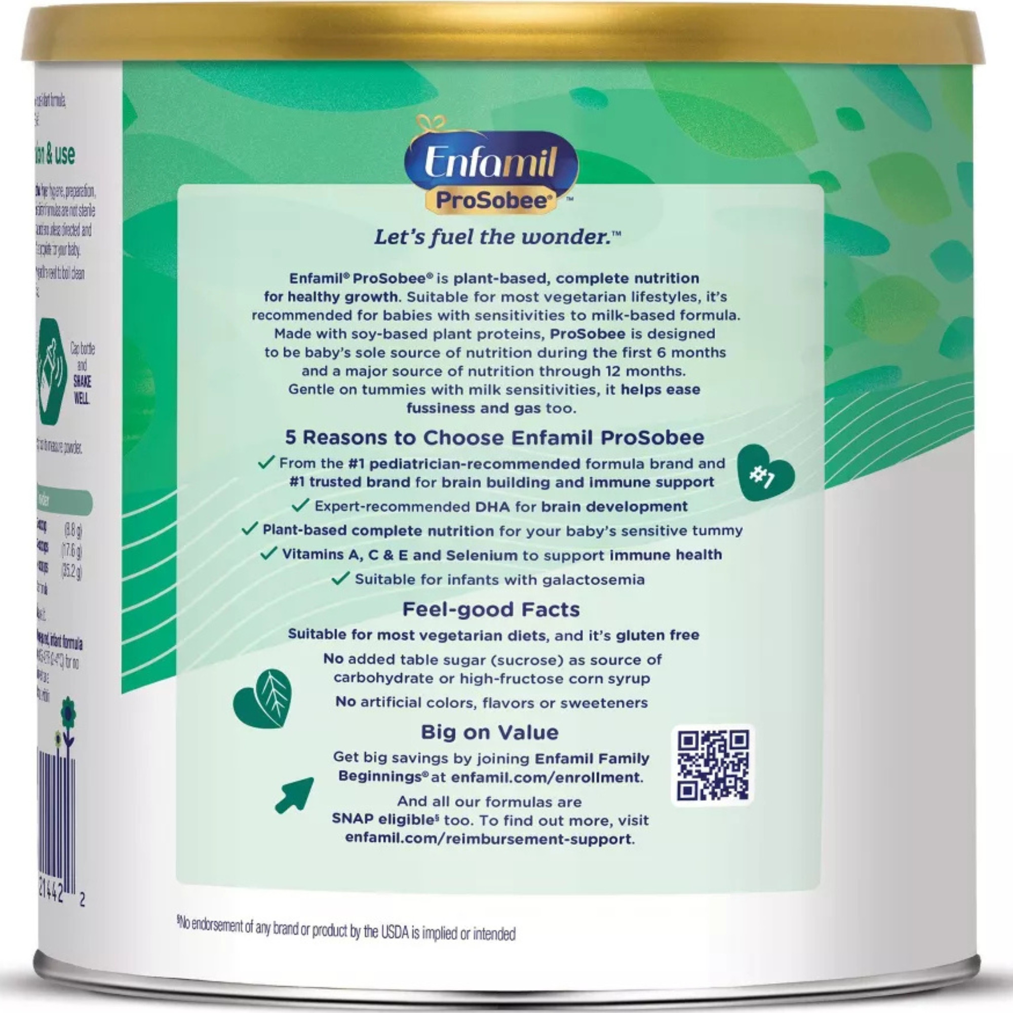 Enfamil ProSobee Soy Infant Formula, Powder