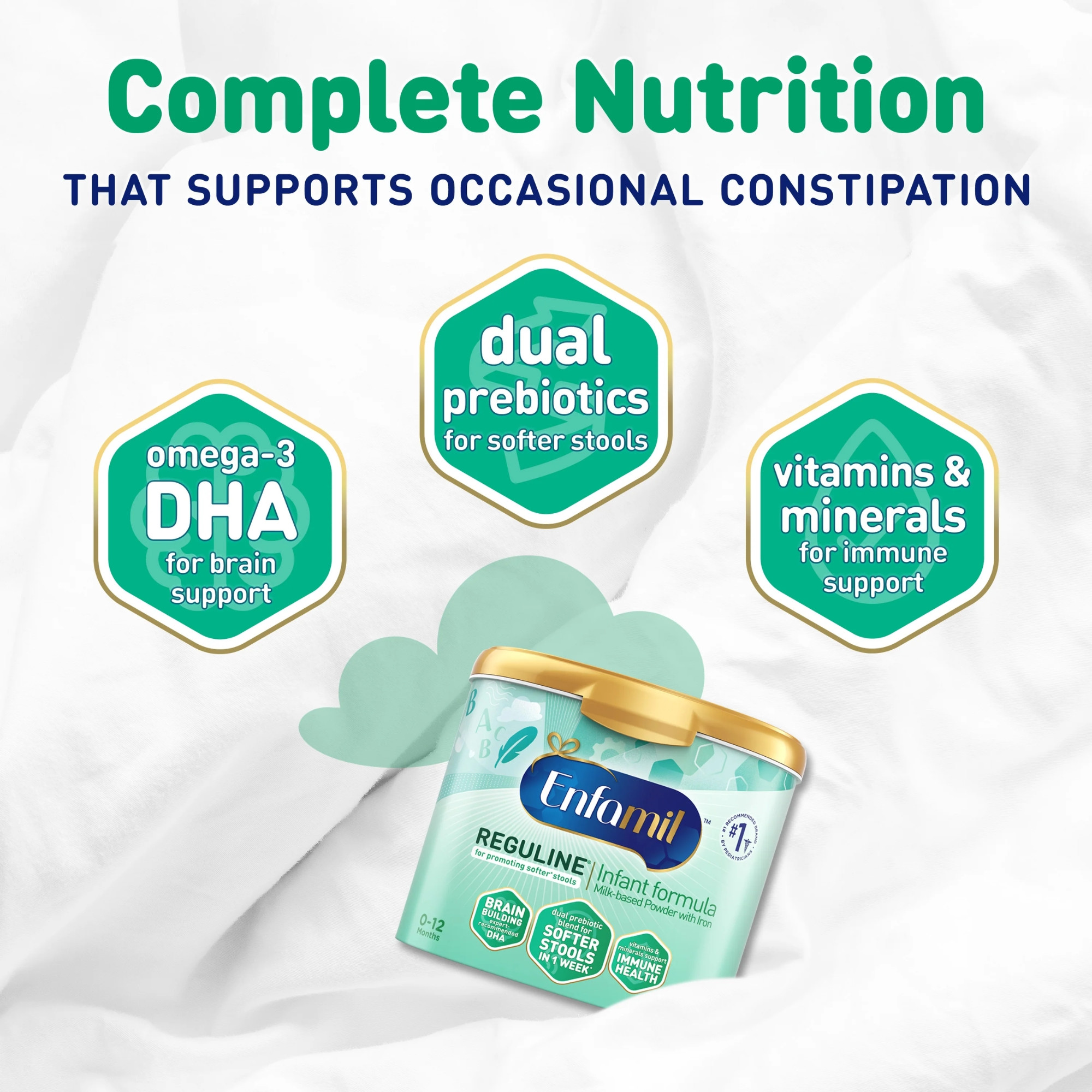 Enfamil Reguline Infant Formula, Powder, 12.4 oz.