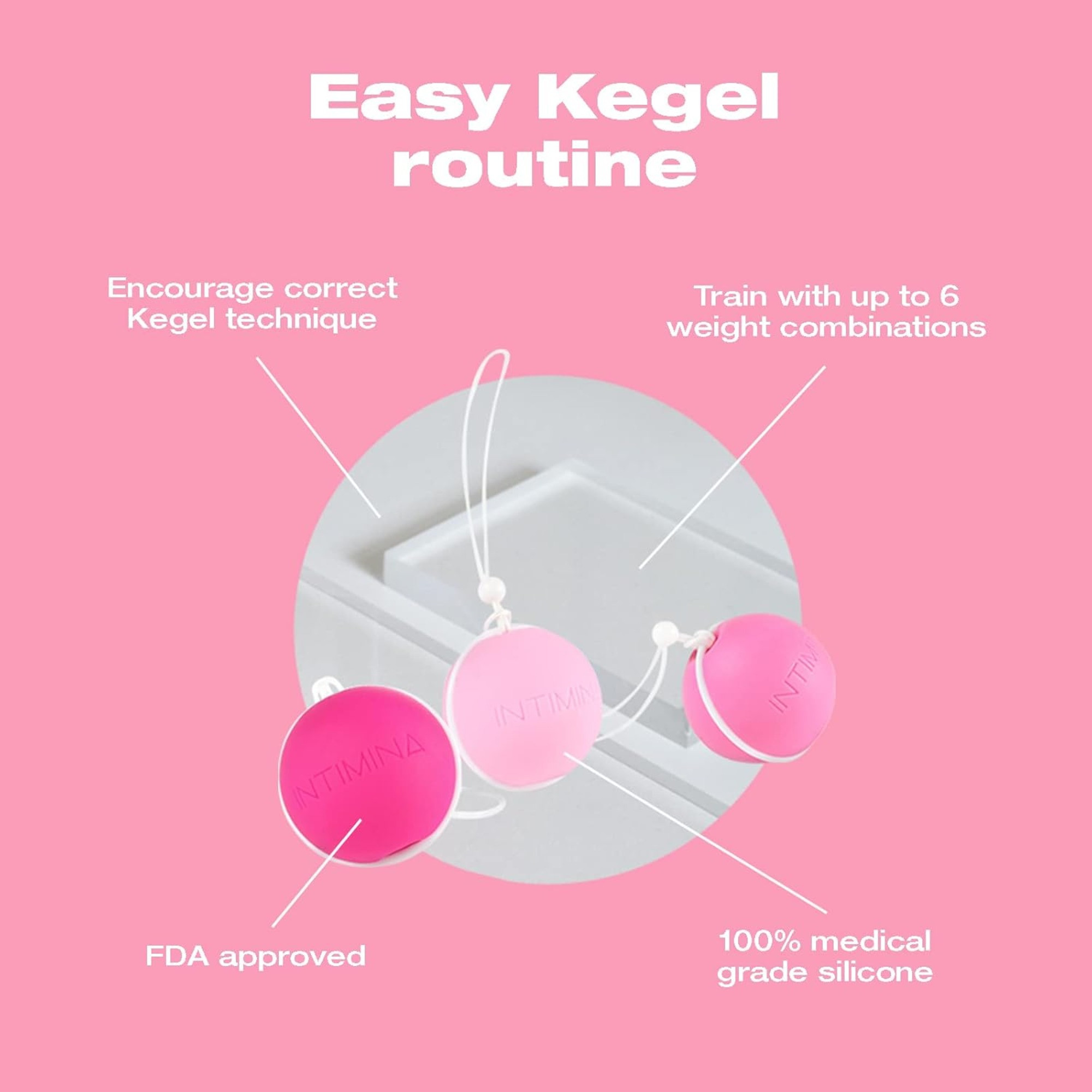 Intimina Laselle Kegel Weighted Exerciser Set, 5532, 1 Each