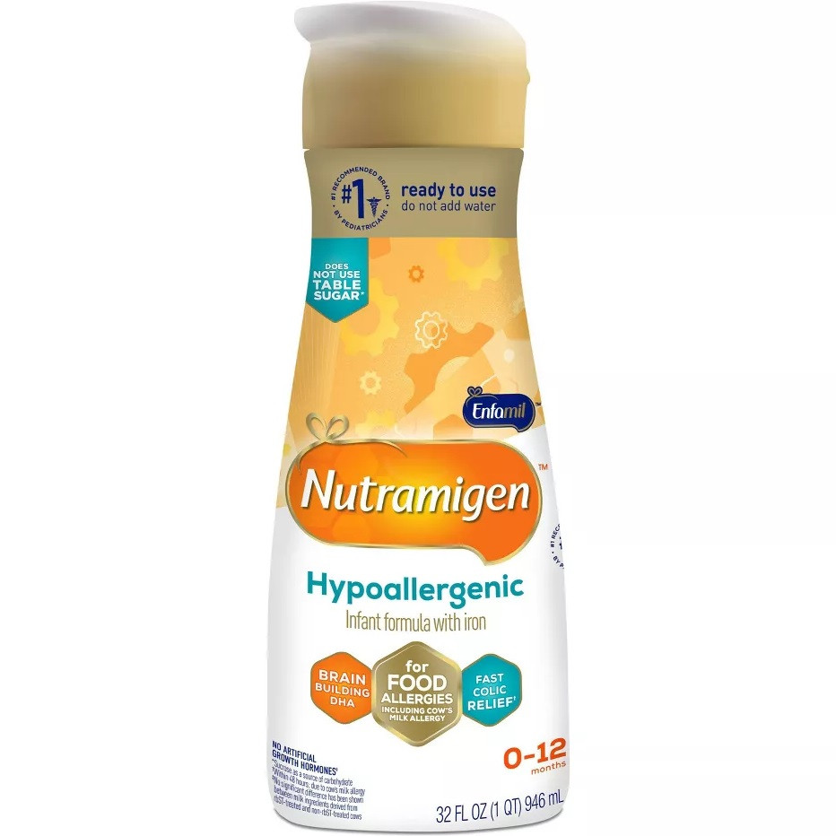 Enfamil Nutramigen Hypoallergenic Infant Formula with Iron, Ready-to-Use Liquid, 32 oz.